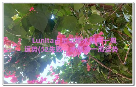 Lunita占星之旅水瓶座一周运势(52失败，水瓶座一周运势(130—25)(lunita占星之旅)